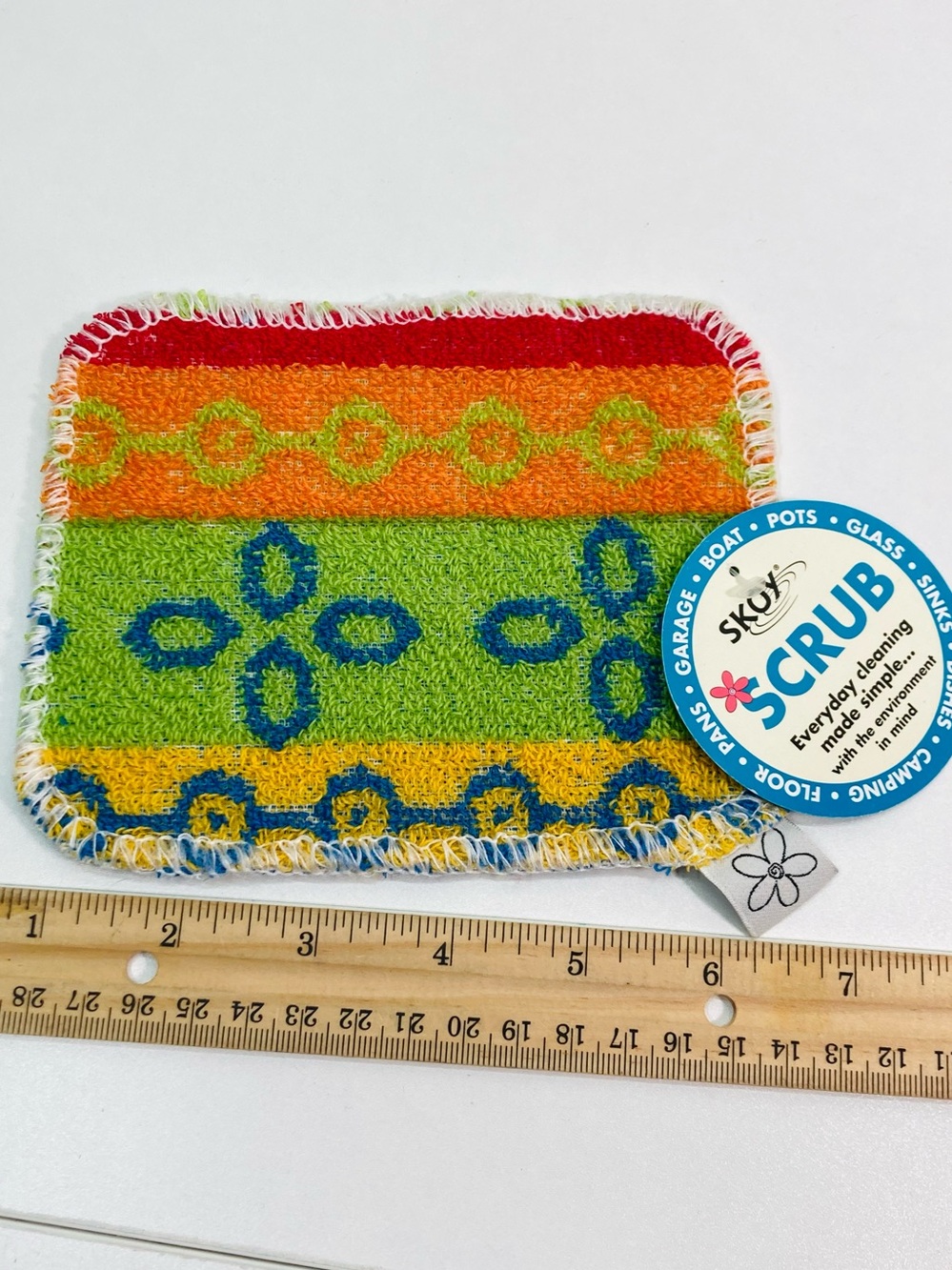 10/$10 or $1 Bundle: NEW Skoy SCRUB Colorful Striped Cleaning Pad